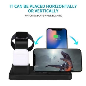 3 in 1 Phone Qi Wireless Charging Stand For Apple Devices 9