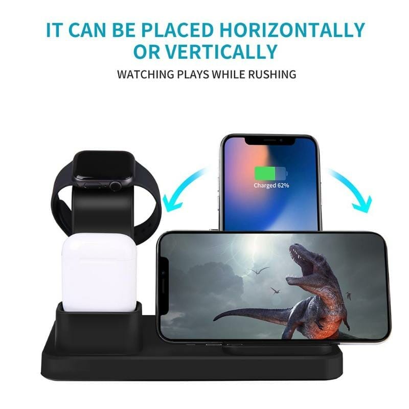 3 in 1 Phone Qi Wireless Charging Stand For Apple Devices 4