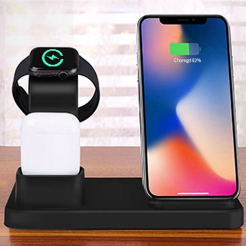 3 in 1 Phone Qi Wireless Charging Stand For Apple Devices 3