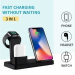 3 in 1 Phone Qi Wireless Charging Stand For Apple Devices