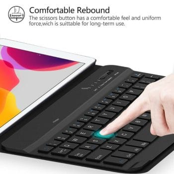 Wireless Keyboard Leather Case for iPad 10.2 7th Generation 6