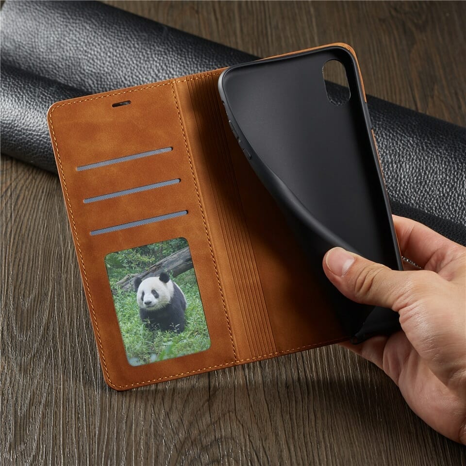 Luxury Leather Flip Wallet phone Case for iPhone 5