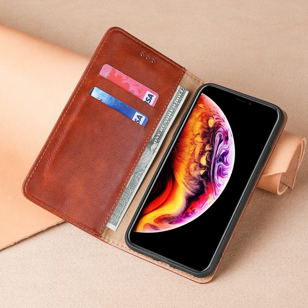 Luxury Leather Flip Phone Case For Google Pixel Series 4