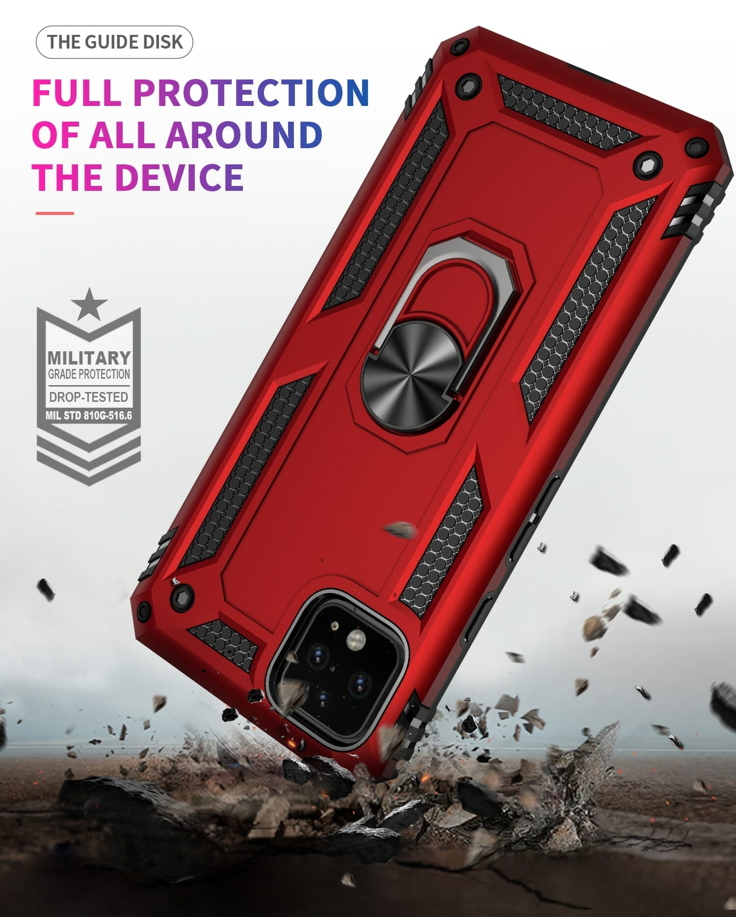 The Armour Magnetic Car Ring Phone Case For Google Pixel 4
