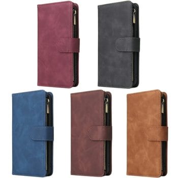 Luxury Leather Zipper Wallet For Google Pixel 11