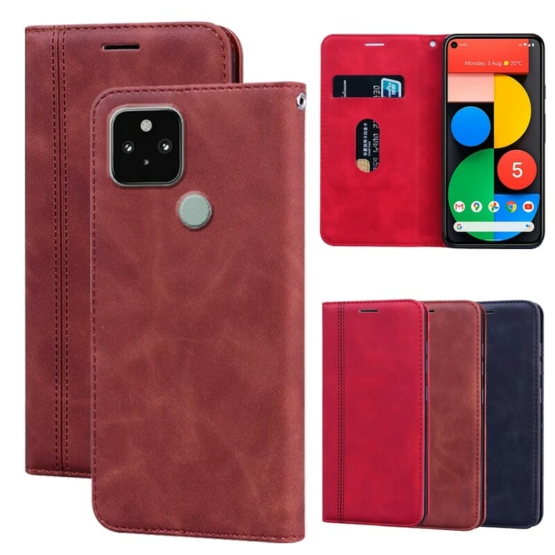 Leather Case For Google Pixel 4 and 5 1
