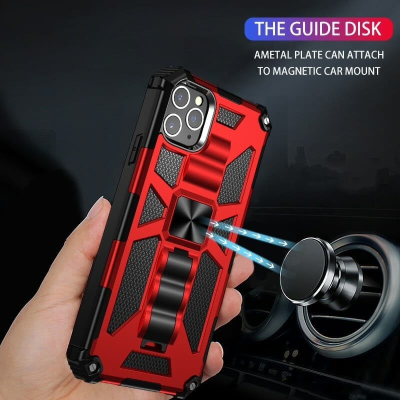 The Armor Shockproof Magnetic Ring Bracket Hybrid Case For iPhone 3