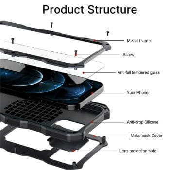 Rugged Armor Slide Camera Lens iPhone Case with Kickstand 3 Rugged Armor Slide Camera Lens iPhone Case with Kickstand 9