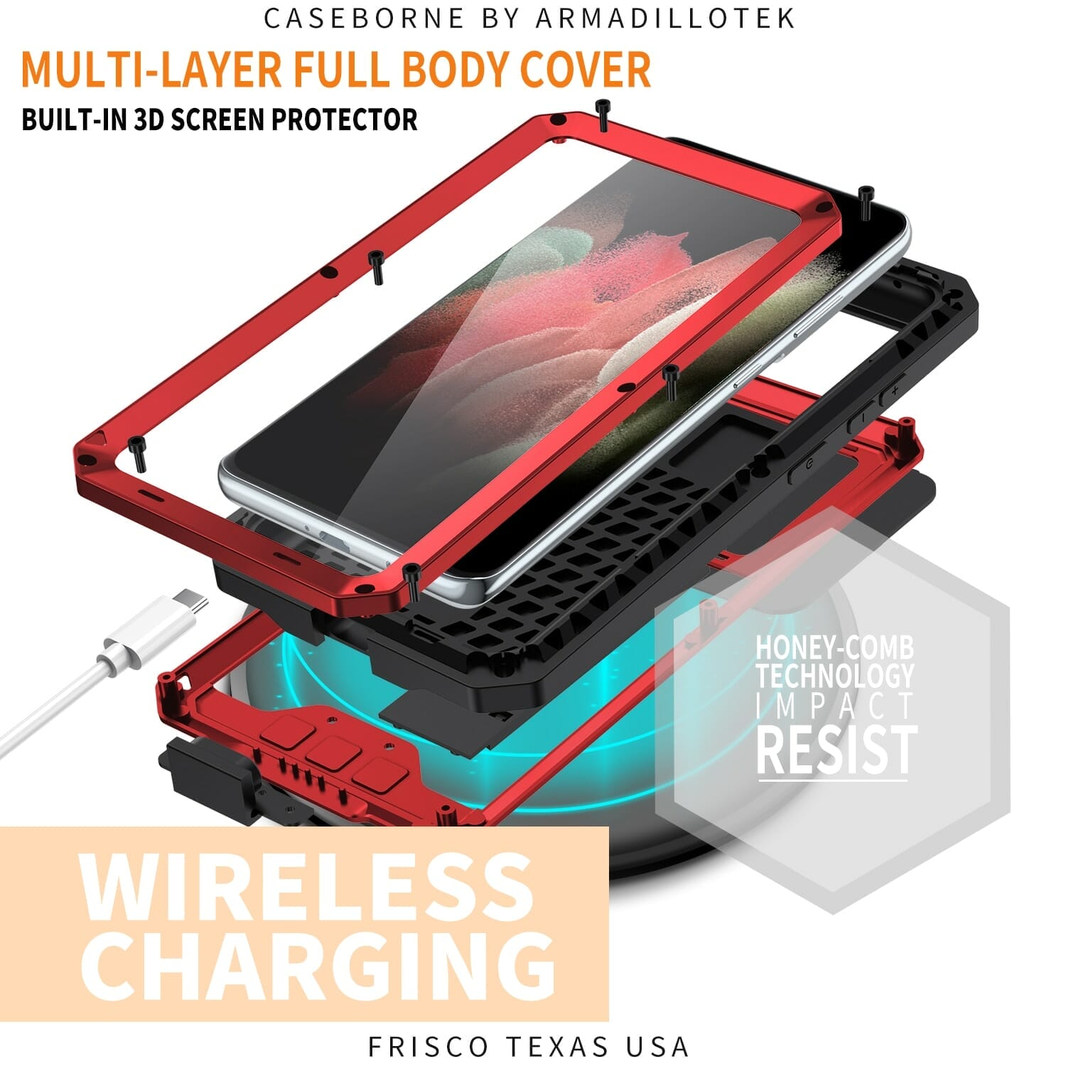 Heavy Duty Aluminium Camera Slider Case for Samsung Galaxy S21 Ultra 3