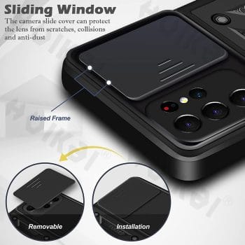 Slide Camera Lens Case for Samsung Galaxy Phones 9