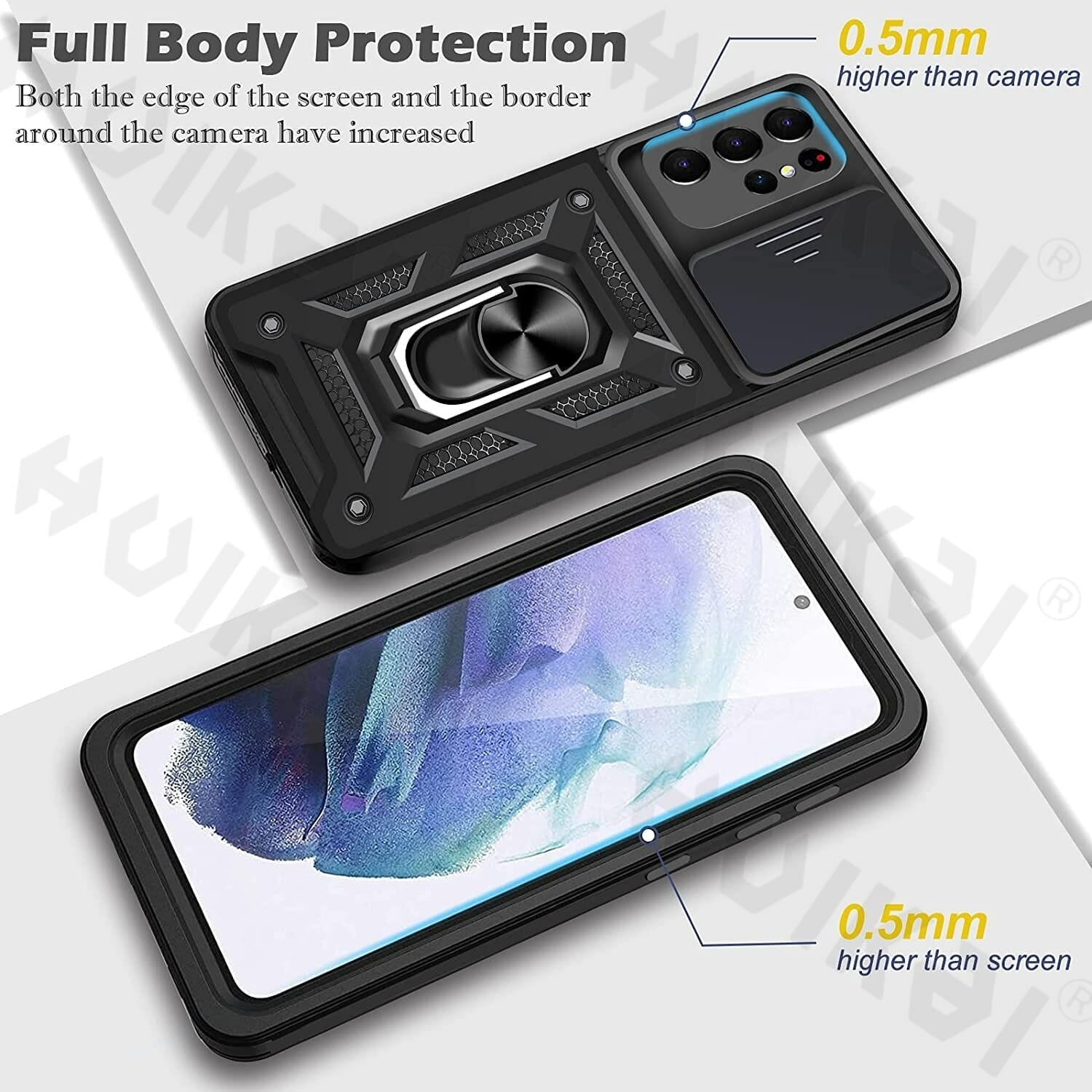Slide Camera Lens Case for Samsung Galaxy Phones 6