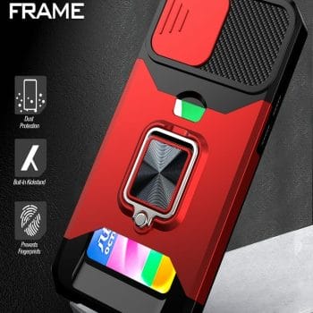 Heavy Duty Camera Lens Protection Case with Kickstand Ring for iPhone 8