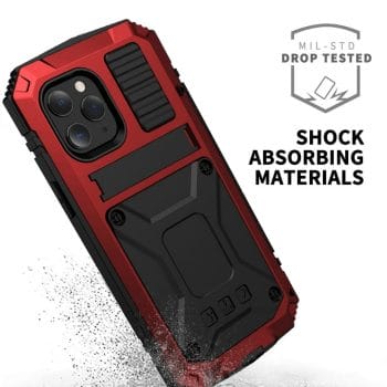 The Armour Dustproof Shockproof Tempered glass Metal Cover For iPhone 12