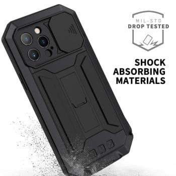 Heavy Duty Metal Armour Case For iPhone 13 With Built Camera Protection and Kick Stand 8