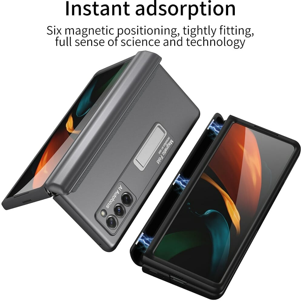 Heavy Duty Case with Kickstand for Samsung Galaxy Z Fold 2 Fold 3 5G with Hinge Protector 4