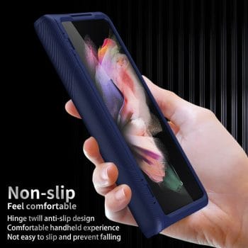 Hinge Protection Phone Case for Samsung Galaxy Z Fold 3 5G with Front Screen Protector 11