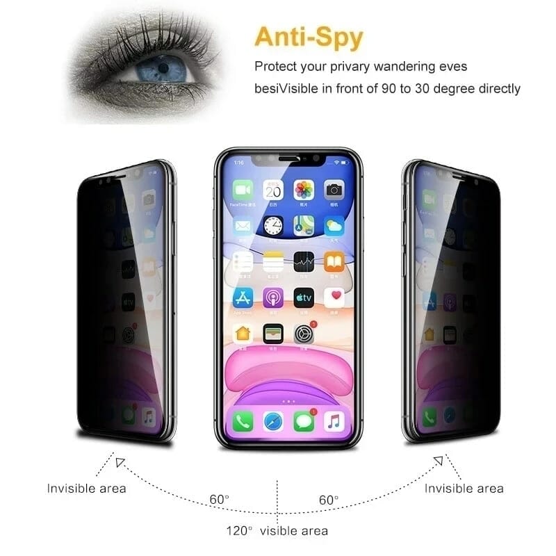 Privacy Tempered Glass Screen Protector for iPhone 3