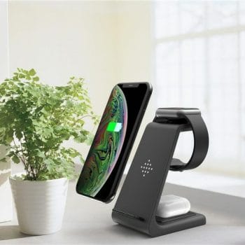 3 in 1 Wireless Fast Charger For Smart Watch iPhone and Samsung Phones 12