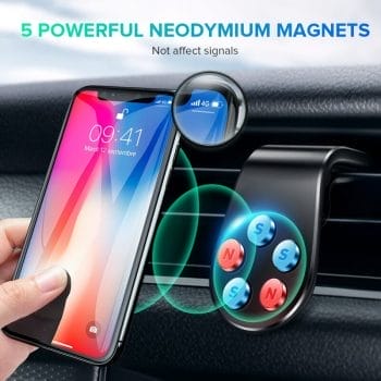 Metal Magnetic Car Phone Holder Air Vent Clip Mount For Smartphones 6