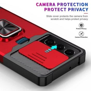 Armour Shockproof Camera Protection Card Holder Case for Samsung Galaxy S Note and A Series Phones 12