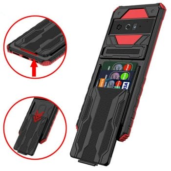 Shockproof Rugged Card Holder Case With Kickstand For Pixel 6 Series 7