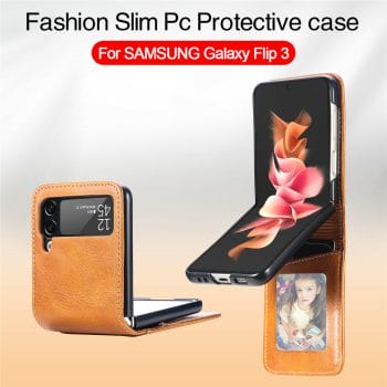 Card Holder Leather Wallet Case for Samsung Galaxy Z Flip and Z Flip 3 5G 4 Card Holder Leather Wallet Case for Samsung Galaxy Z Flip and Z Flip 3 5G 10