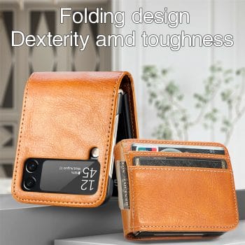Card Holder Leather Wallet Case for Samsung Galaxy Z Flip and Z Flip 3 5G 11