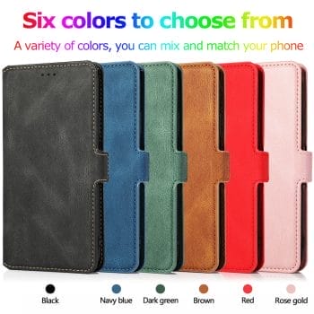 Leather Flip Wallet Case For iPhone 11