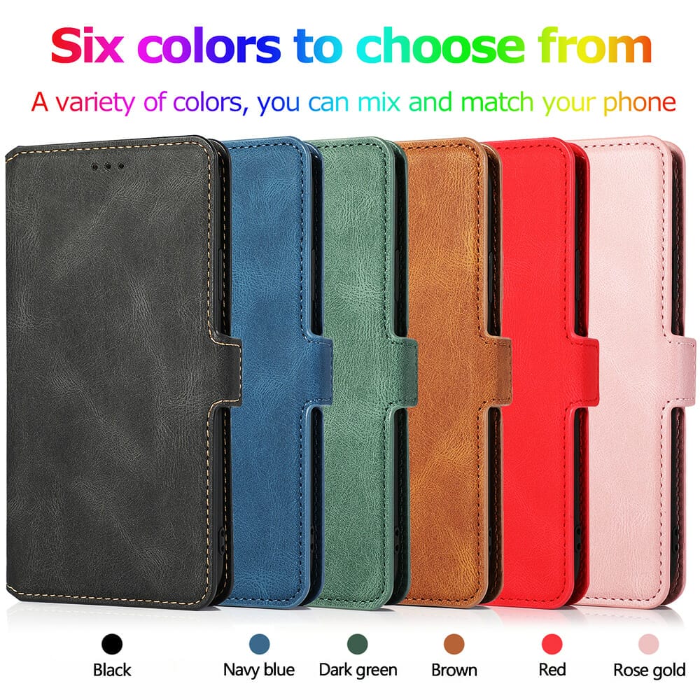 Leather Flip Wallet Case For iPhone 6