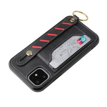 Leather Card Holder Case With Wristband For iPhone 5 Leather Card Holder Case With Wristband For iPhone 11