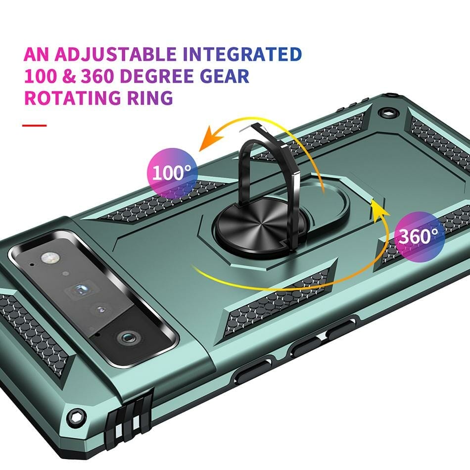 Shockproof rugged Phone Case with Ring Holder For Google Pixel