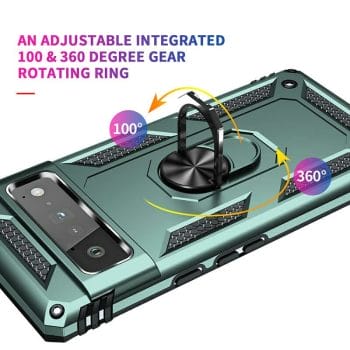 Shockproof rugged Phone Case with Ring Holder For Google Pixel 5