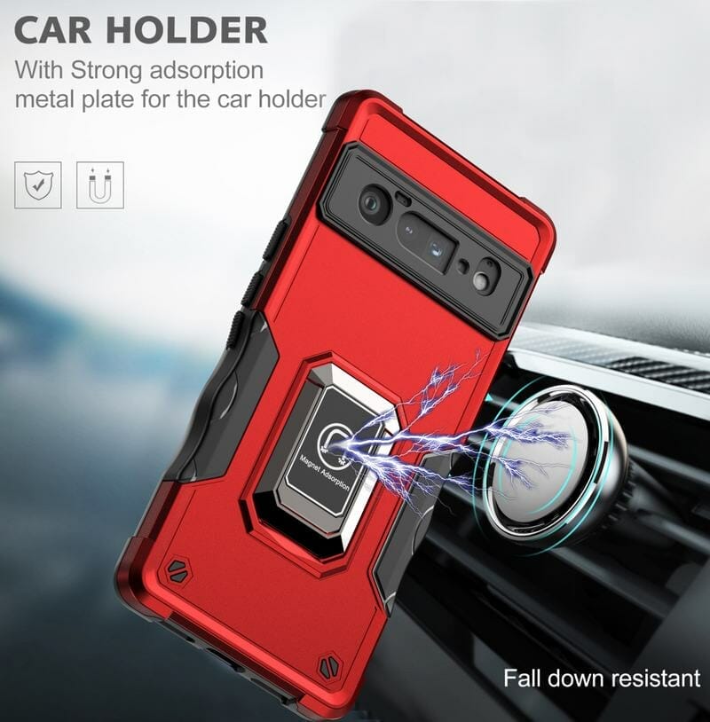 Rugged Camera Protection Case With Magnetic Ring For Google Pixel 6 Series 4