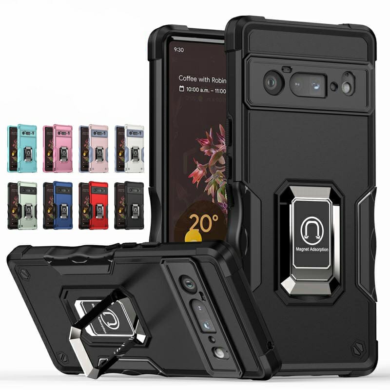 Rugged Camera Protection Case With Magnetic Ring For Google Pixel 6 Series 1