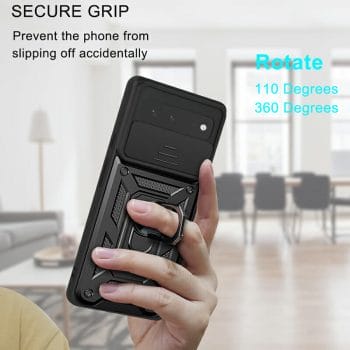 Rugged Slide Camera Lens Case With Metal Ring Holder For Google Pixel 6 and 6 Pro 6 Rugged Slide Camera Lens Case With Metal Ring Holder For Google Pixel 6 and 6 Pro 12