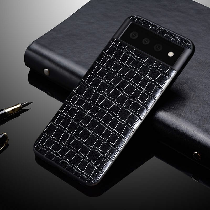 Premium Crocodile Leather Look Case For Google Pixel 6 Series 3