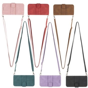Cross Body Leather Wallet Flip Case With Strap For iPhone 4 Cross Body Leather Wallet Flip Case With Strap For iPhone 7