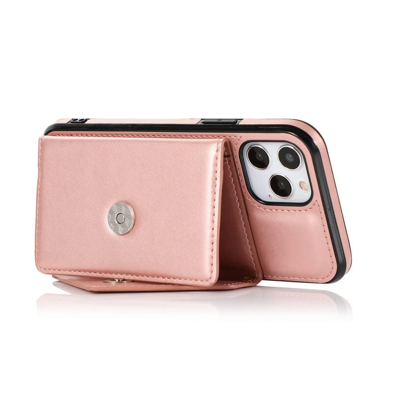 Crossbody Glossy Leather Wallet Case With Strap For iPhone 5