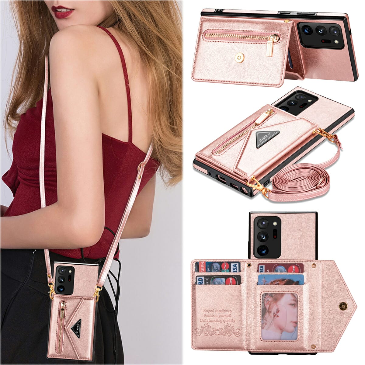 Crossbody Wallet Case for Samsung Galaxy Series A Series and Note Series 1