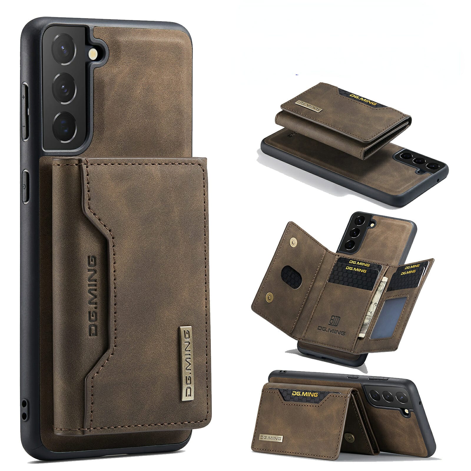 Detachable Leather Wallet Case For Samsung Galaxy Series Phones 1