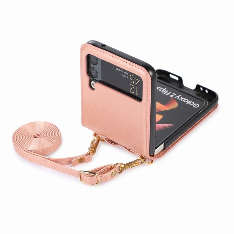 238570-zj1xuu.jpg Luxury Crossbody Soft Leather Wallet Case For Samsung Galaxy Z Flip 3 5G 1