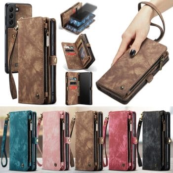 Detachable Magnetic Leather Wallet Case For Samsung Phones 1 Detachable Magnetic Leather Wallet Case For Samsung Phones 7