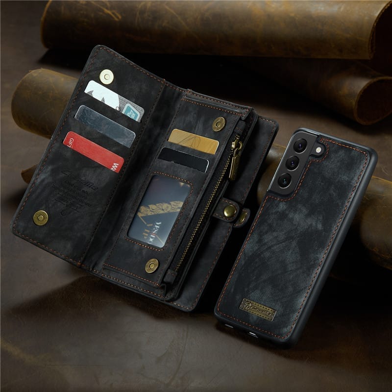 Detachable Magnetic Leather Wallet Case For Samsung Phones - The Armour Case
