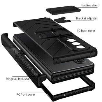 Magnetic Hinge Protection Kickstand Case for Samsung Galaxy Z Fold 3 5G 8