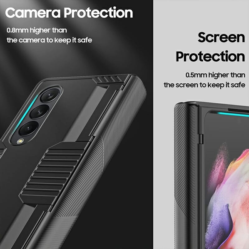 Hinge Protector Armor Shockproof Case for Samsung Galaxy Z Fold 3 5G 6