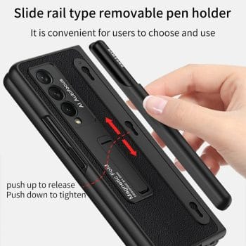 S Pen Holder Case for Samsung Galaxy Z Fold 3 5G With Magnetic Kickstand 7