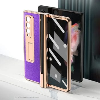 Hinge Protector Pen Holder Case with Kickstand for Samsung Galaxy Z Fold 3 5G 4 Hinge Protector Pen Holder Case with Kickstand for Samsung Galaxy Z Fold 3 5G 9