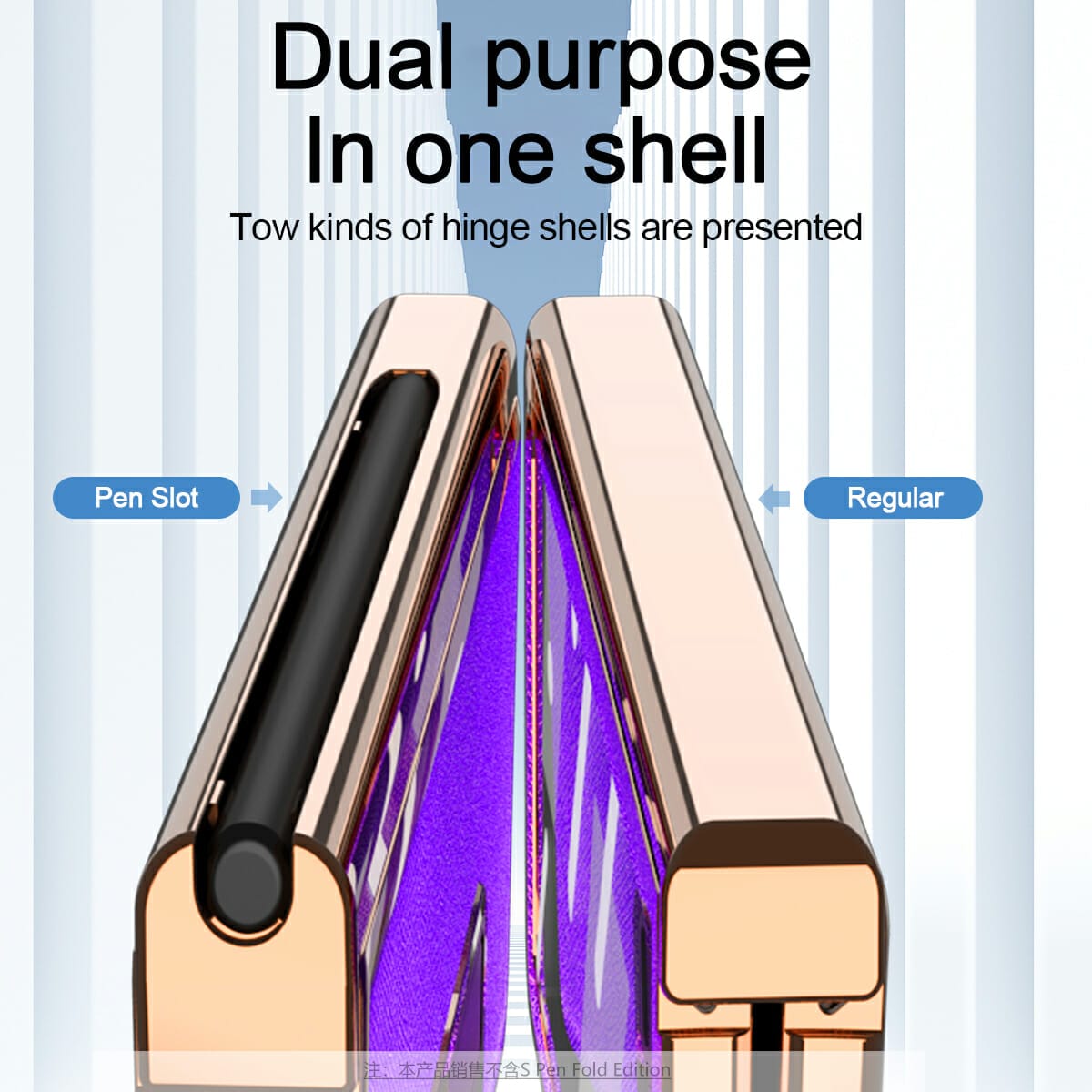 Hinge Protector Pen Holder Case with Kickstand for Samsung Galaxy Z Fold 3 5G 5