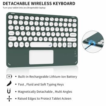 Wireless Keyboard Magic Flip Case For iPad 9
