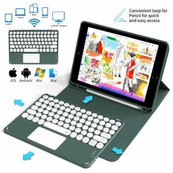 Wireless Keyboard Magic Flip Case For iPad 7